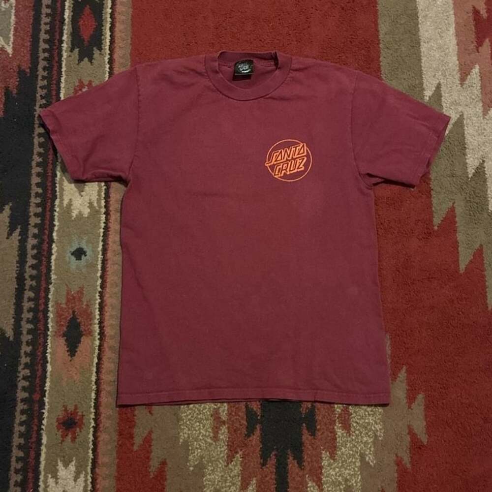 Santa Cruz Classic Dot T-Shirt Burgundy Short Sleeve Skate